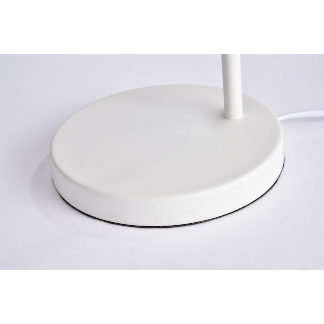 Nigel Floor Lamp - White - 5 - White circular desk lamp, minimalist design, sleek surface, modern aesthetic, cylindrical