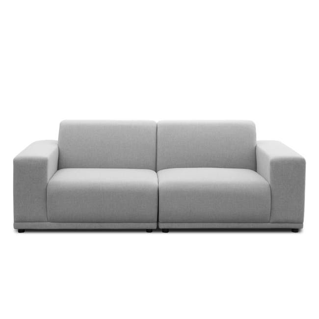 Milan 3 Seater Sofa with Ottoman - Slate (Fabric) - 2