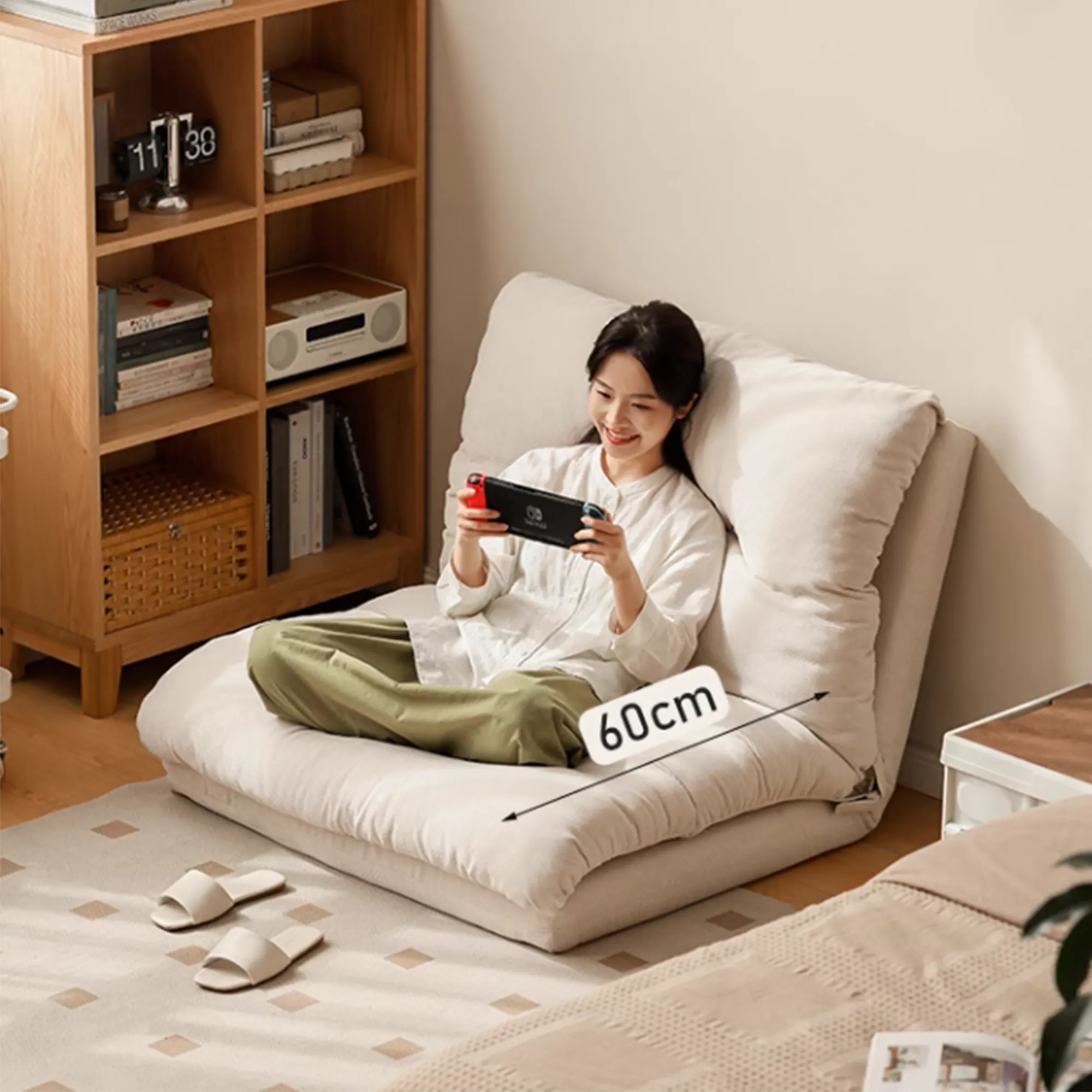 (As-is) Jesse Sofa Bed - Cream Corduroy - 1 - 7