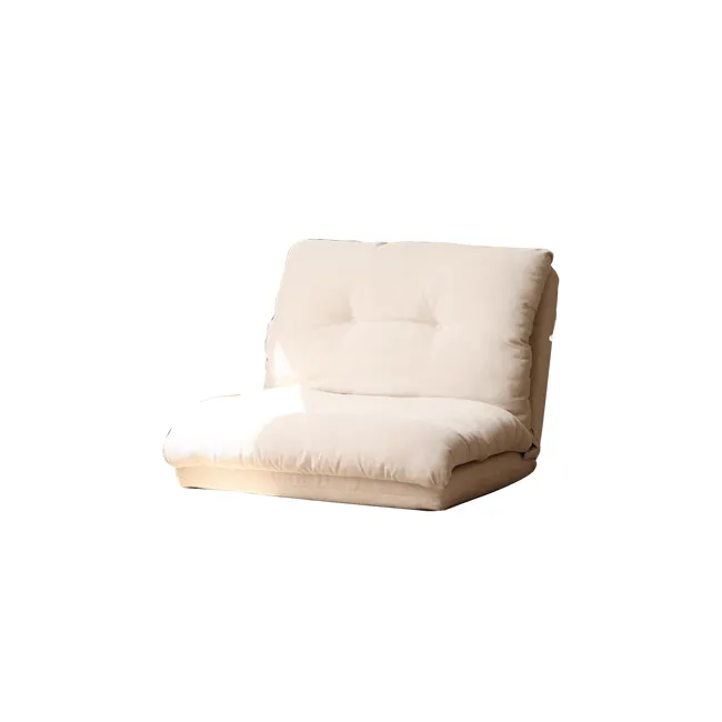Jesse Sofa Bed - Cream Corduroy - 1 - White upholstered sofa, minimalist design, soft cushions, cozy atmosphere, elegant
