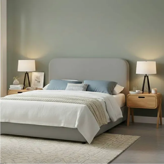 Paige Queen Bed - Light Grey - 5