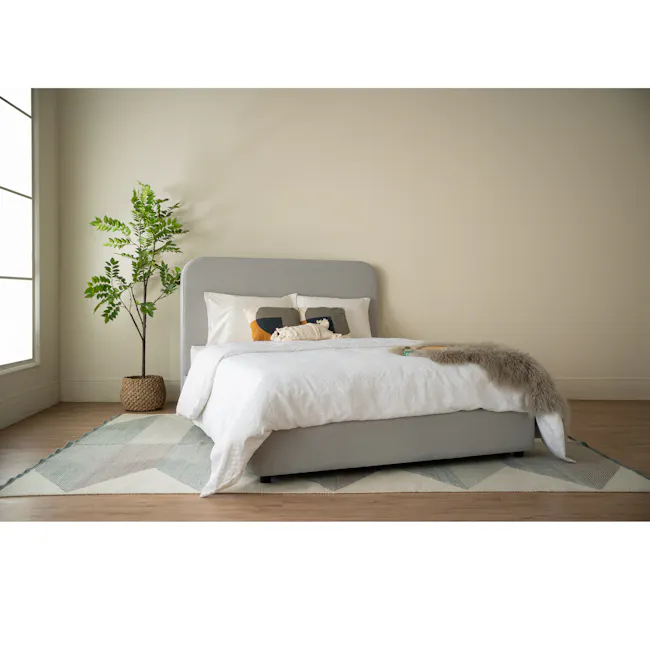 Paige Queen Bed - Light Grey - 2
