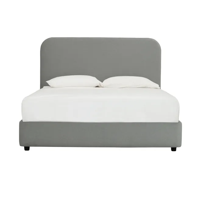 Paige Queen Bed - Light Grey - 1