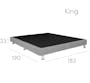 ESSENTIALS King Divan Bed - Grey (Faux Leather) - 4