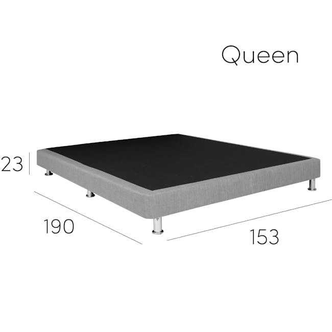 ESSENTIALS Queen Divan Bed - Grey (Faux Leather) - 4