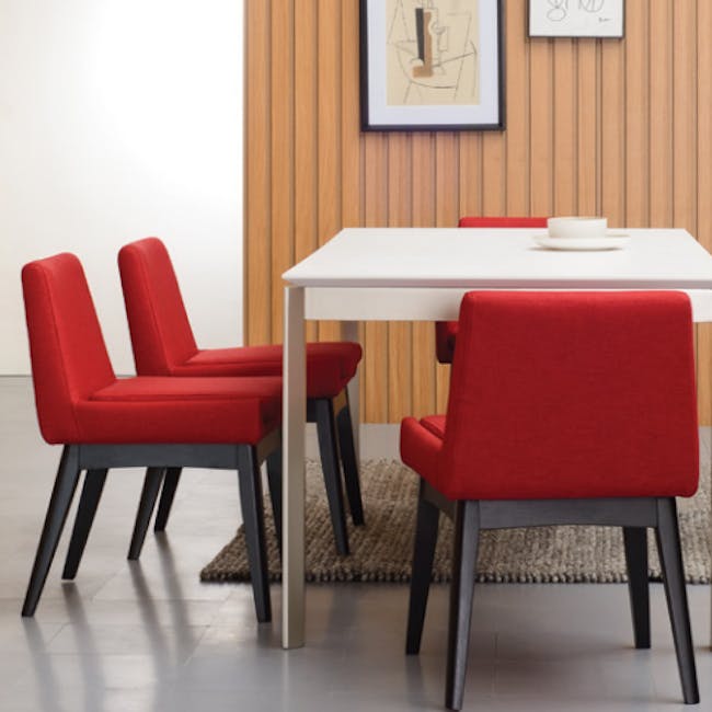 Fabian Dining Chair - Natural, Aquamarine (Fabric) - 3