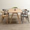 Meera Extendable Dining Table 1.6m-2m in Taupe with 4 Greta Chairs in Natural - 24
