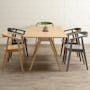 Titus Concrete Dining Table 1.6m with Titus Concrete Bench 1.4m and 2 Greta Chairs in Black - 10
