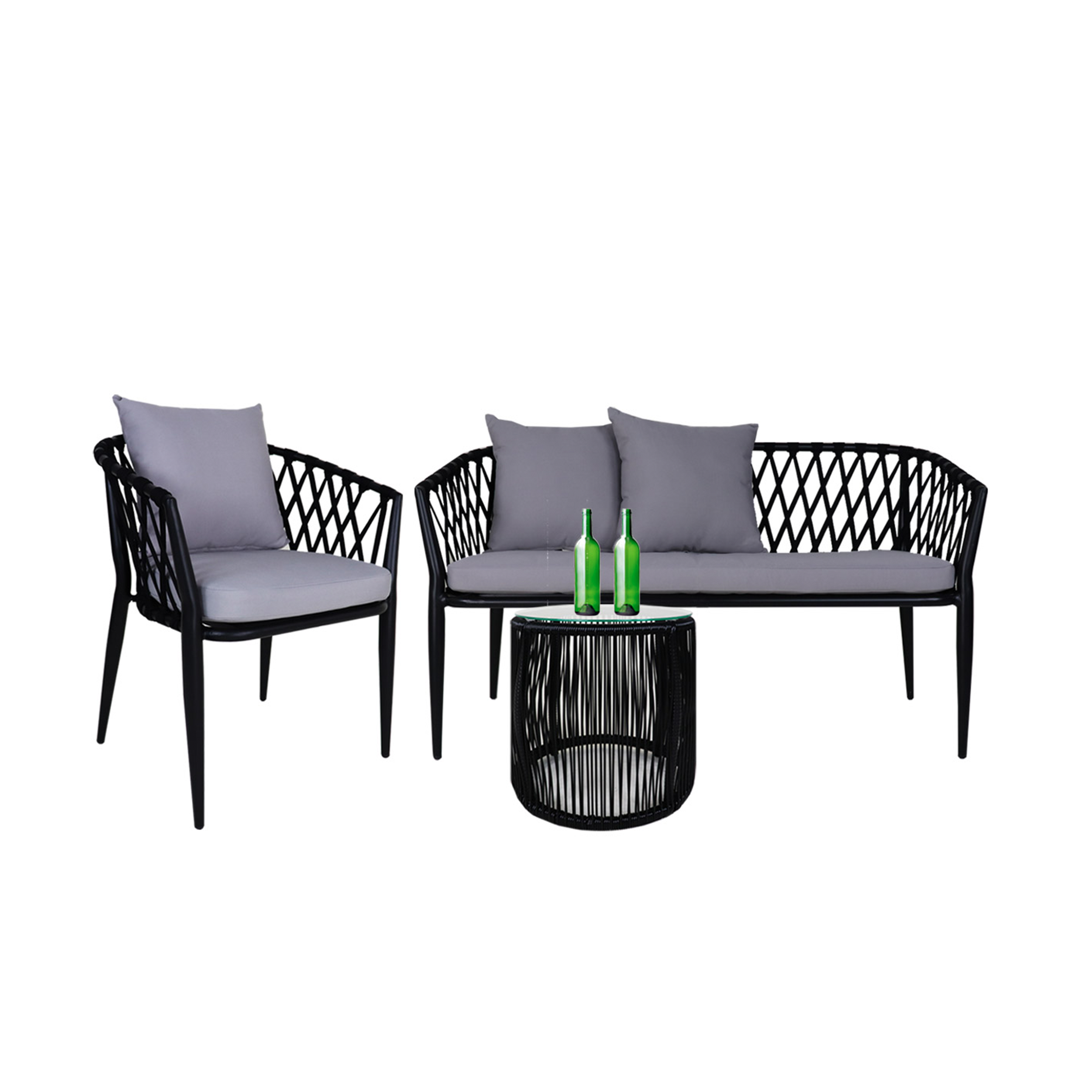 low outdoor dining set