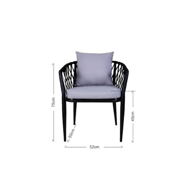 Orgo Loveseat & 1 Armchair Set - Grey Cushion - 5