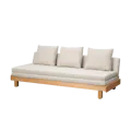 Reese 3 Seater Sofa Bed - Oak, Off White