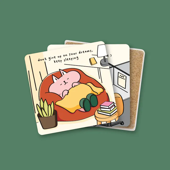 Keep Sleeping Cat Coaster - 2