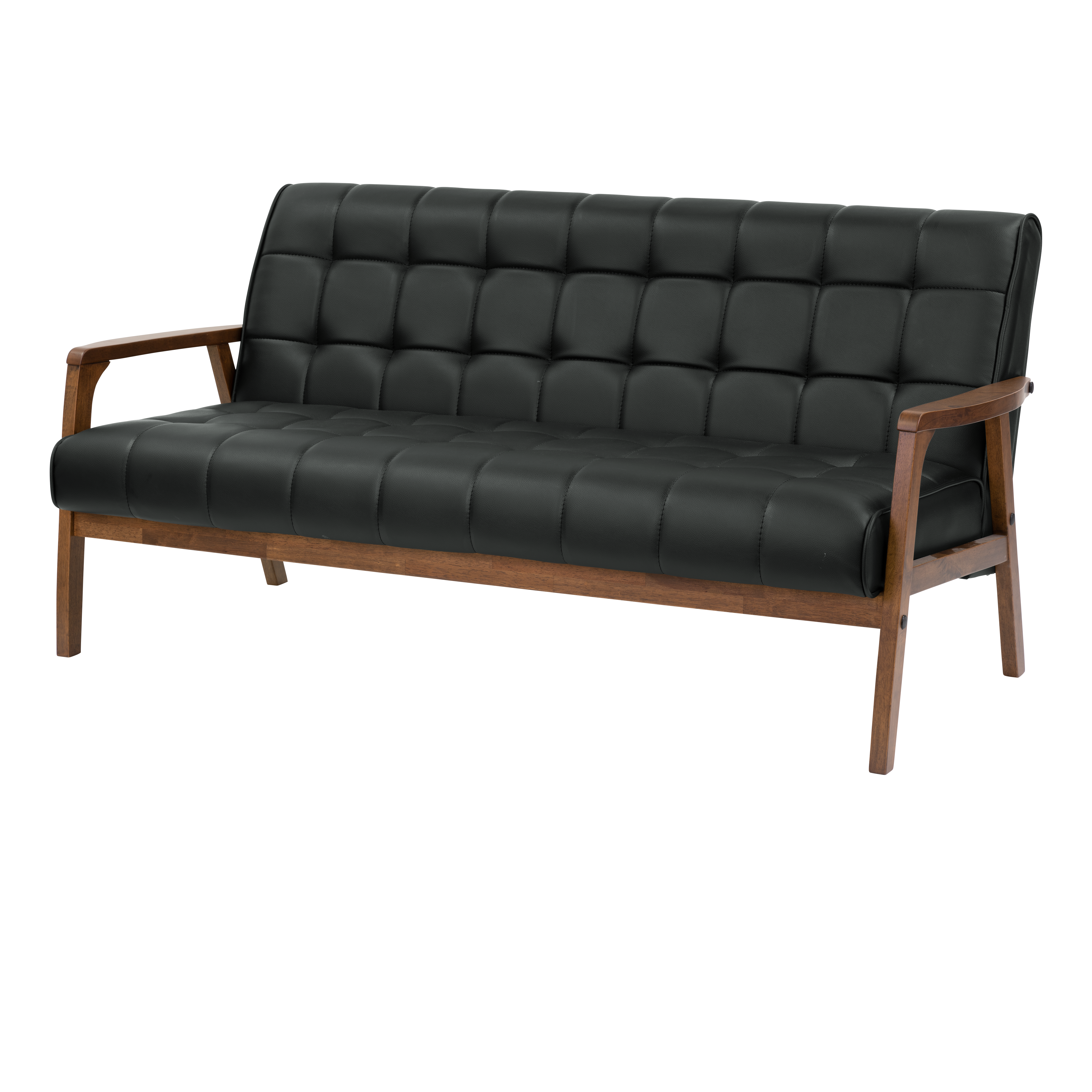 Tucson 3 Seater Sofa Cocoa, Espresso (Faux Leather), Malmo HipVan