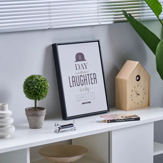 Laughter Inspirational Quote Wall Framed Canvas 30 x 40 cm - 2