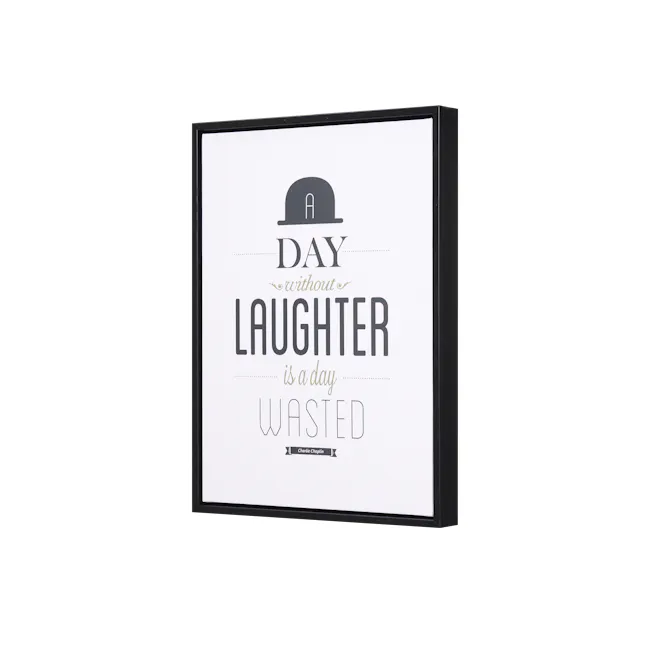 Laughter Inspirational Quote Wall Framed Canvas 30 x 40 cm - 4