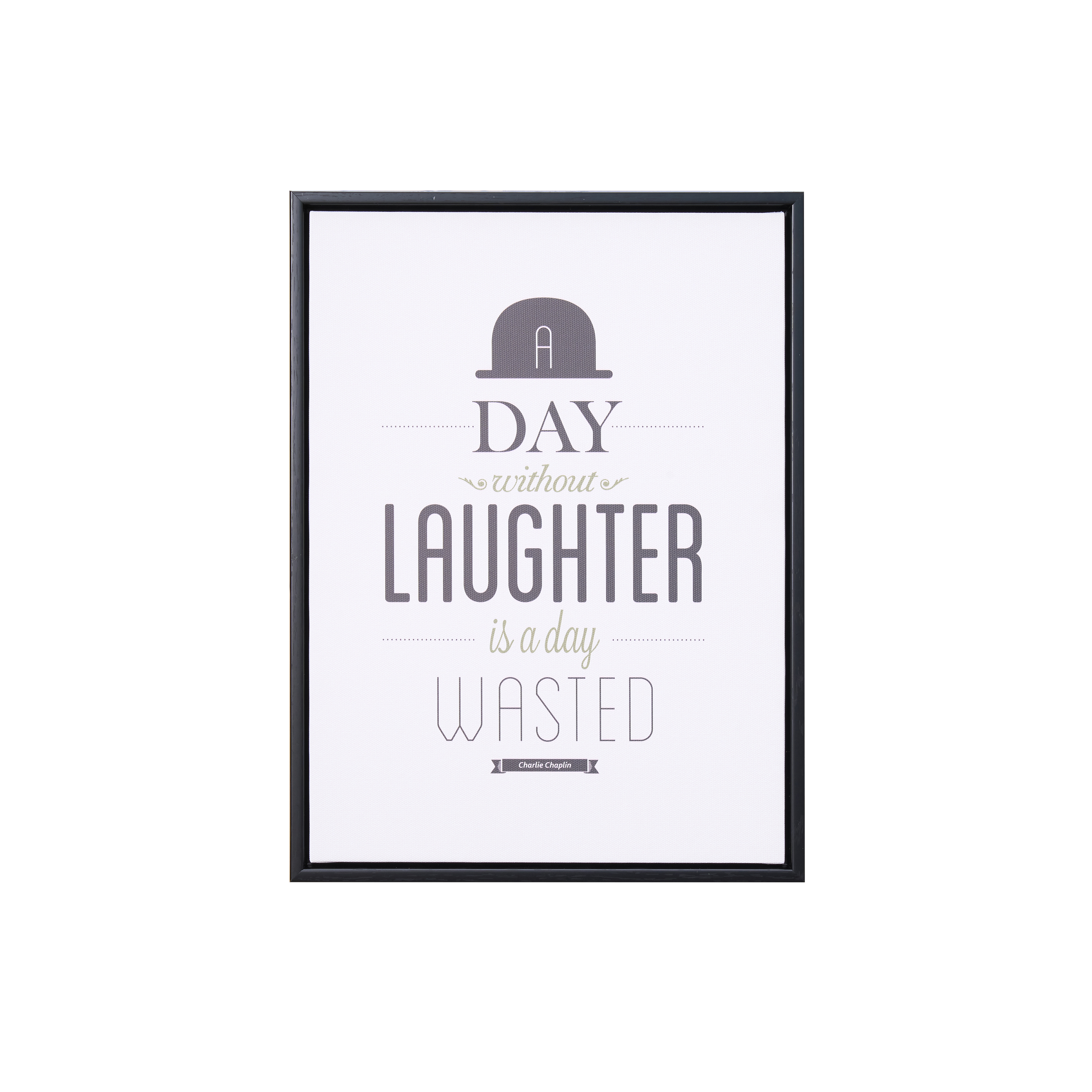Laughter Inspirational Quote Wall Framed Canvas 30 x 40 cm