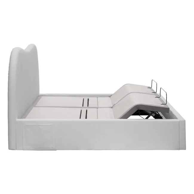 Lyra Split King Adjustable Bed - Grey Boucle - 27