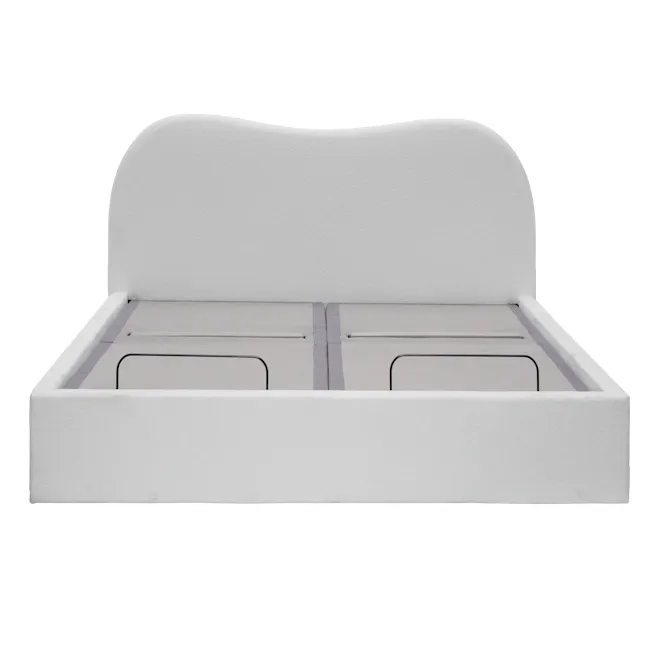 Lyra Split King Adjustable Bed - Grey Boucle - 5