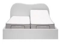 Lyra Split King Adjustable Bed - Grey Boucle