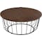 (As-is) Freida Round Coffee Table - Black, Cocoa - 1 - 9