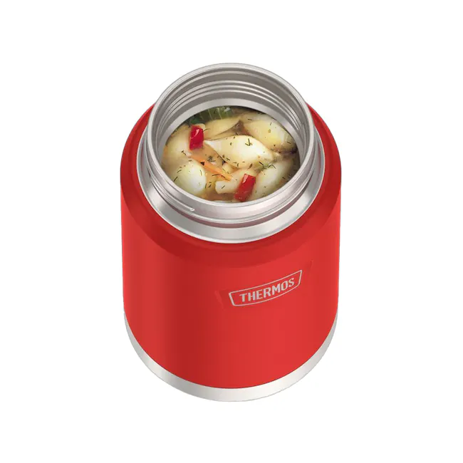 Thermos® ICON™ Food Jar 24oz with Foldable Spoon (IS3012) - Crimson Red - 2