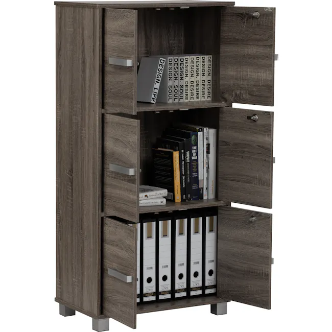 Naya 6 Door Cabinet - Dark Sonoma - 6