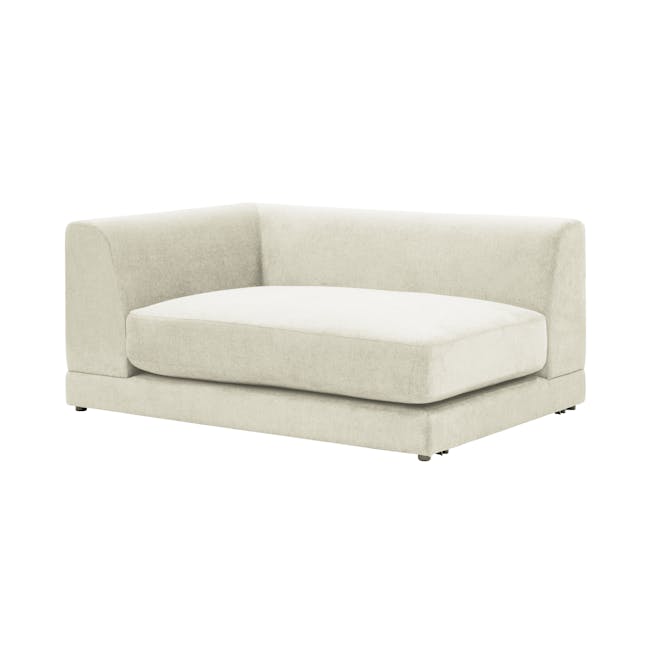 Abby Chaise Lounge Sofa - Pearl - 3