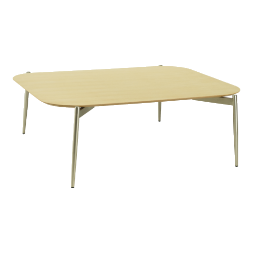(As-Is) Nova High Coffee Table - Oak, Matt Silver