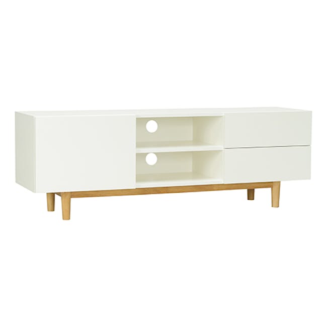 Aalto TV Cabinet 1.6m - White, Natural - 13