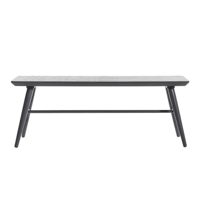 Marrim Bench 1.2m - Graphite Grey - 7 - Modern minimalist table with sleek design, rectangular tabletop, gray metal legs