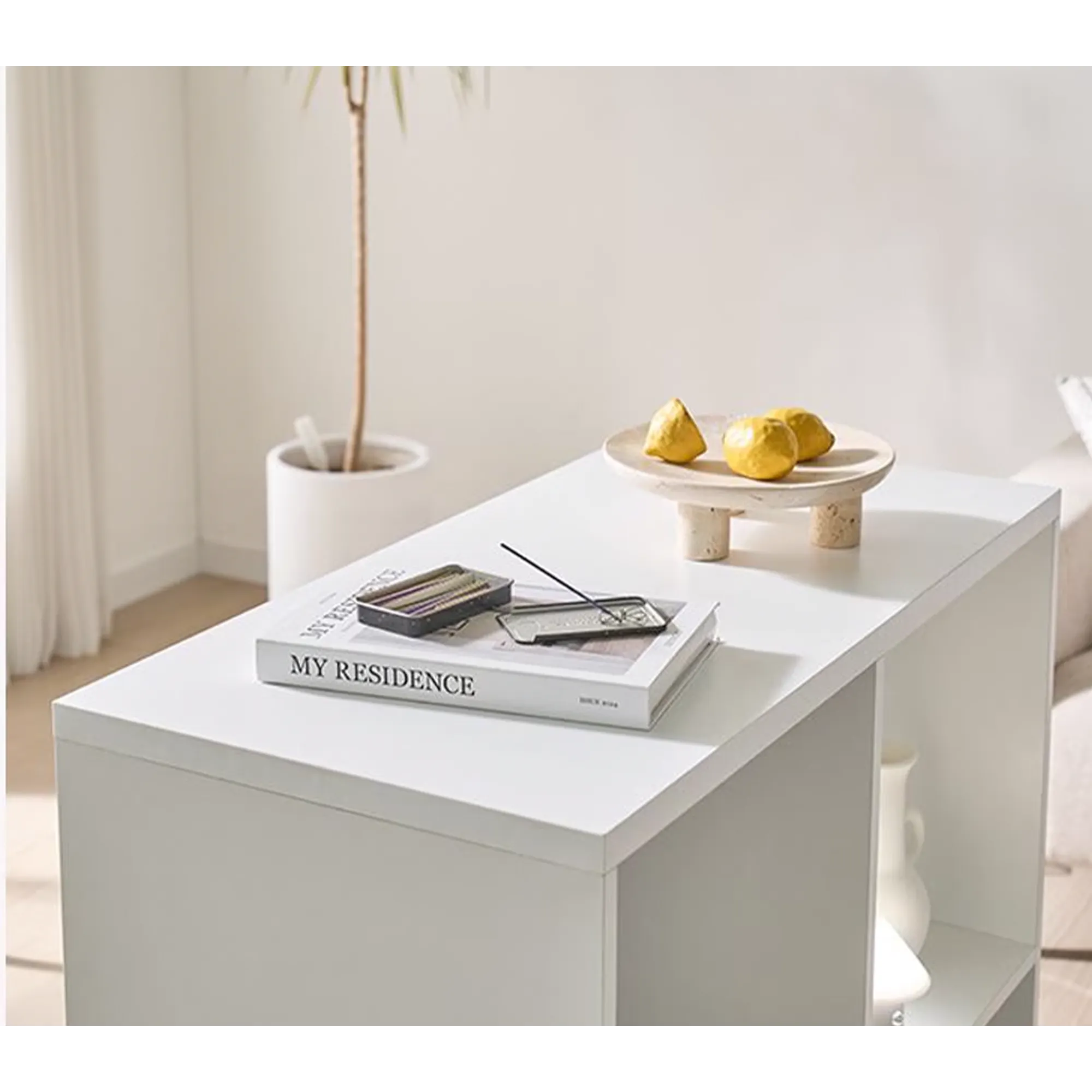 Sherns Double Sided Display Bookshelf 0.8m - White - 13