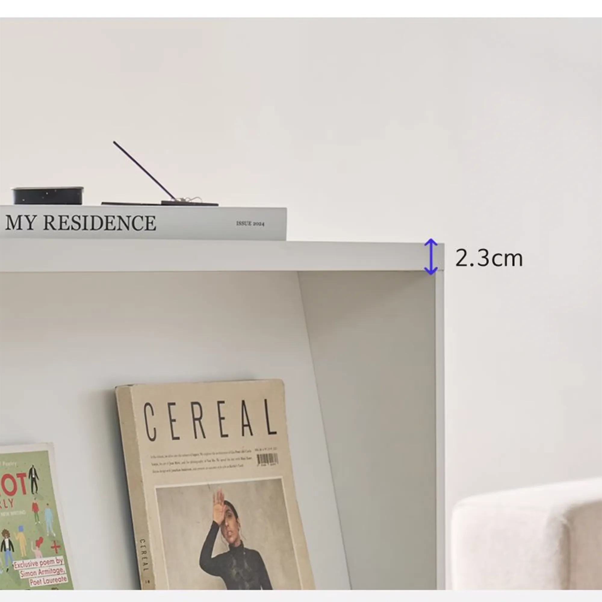 Sherns Double Sided Display Bookshelf 0.8m - White - 19