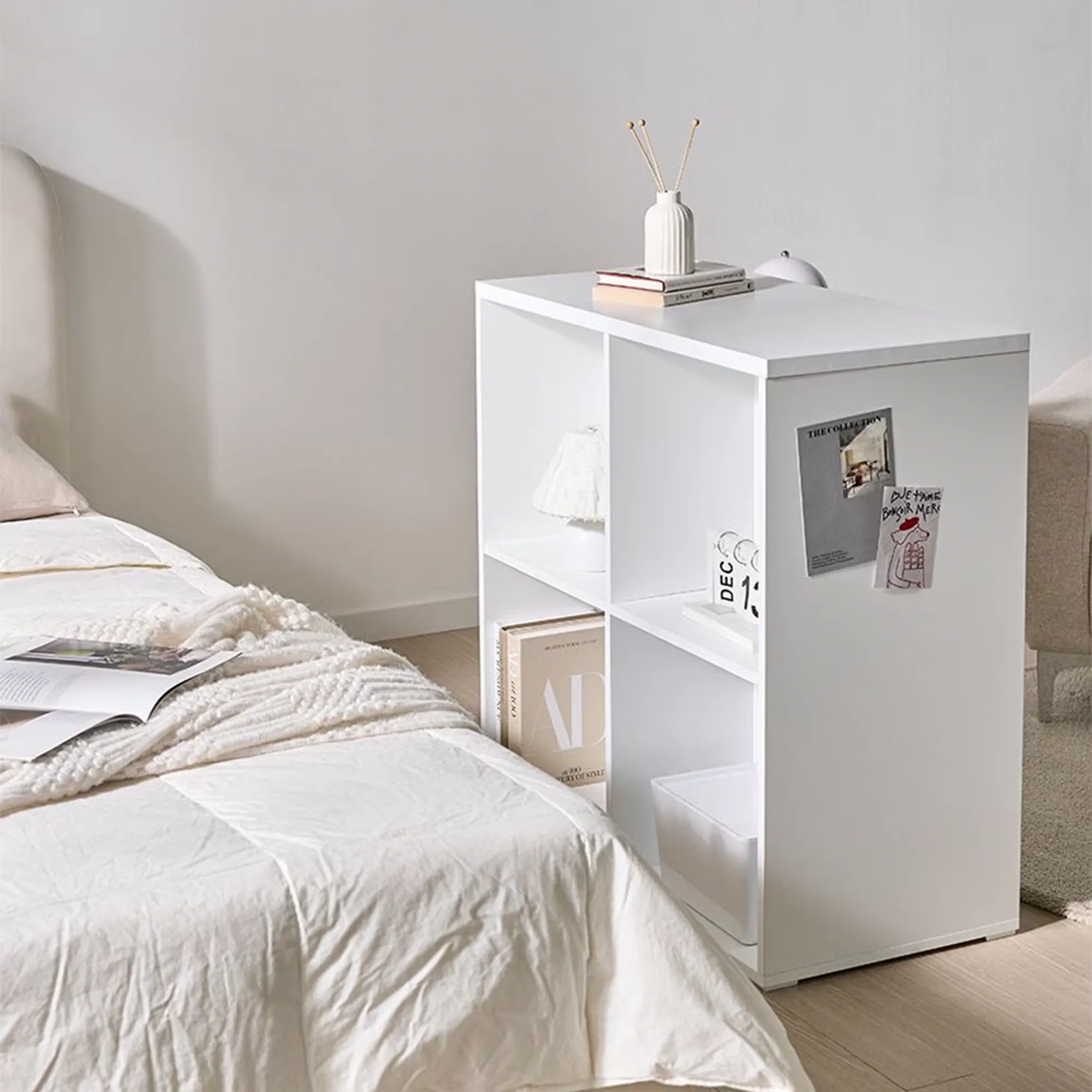 Sherns Double Sided Display Bookshelf 0.8m - White - 20