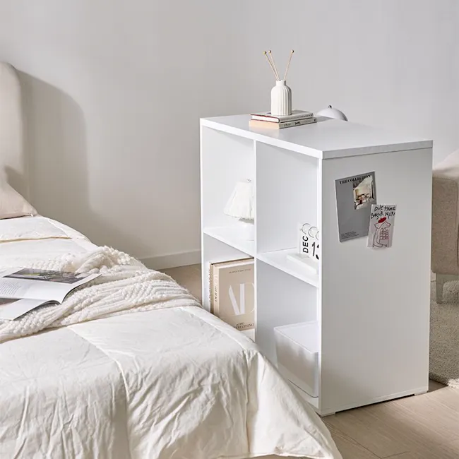 Sherns Double Sided Display Bookshelf 0.8m - White - 20