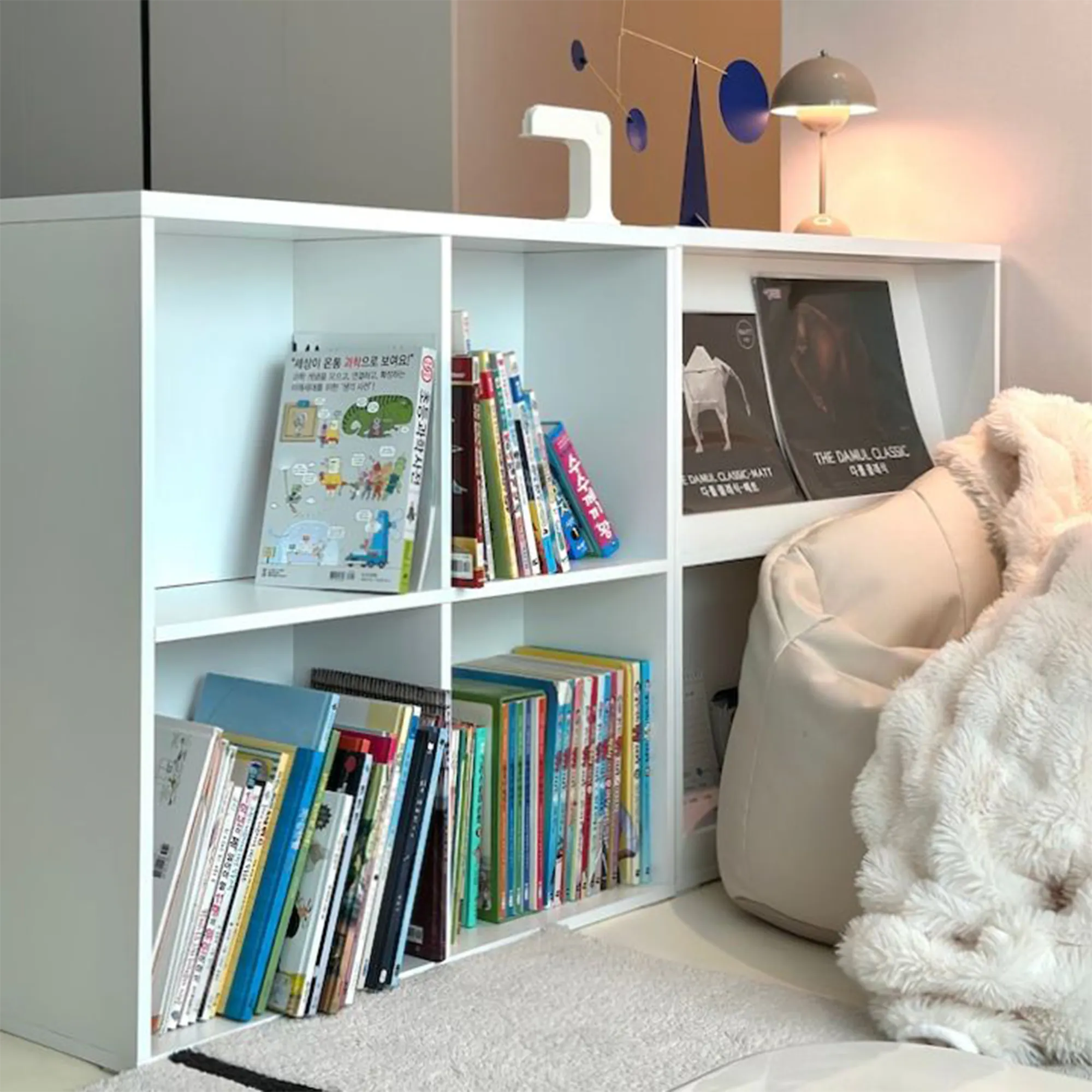 Sherns Double Sided Display Bookshelf 0.8m - White - 15