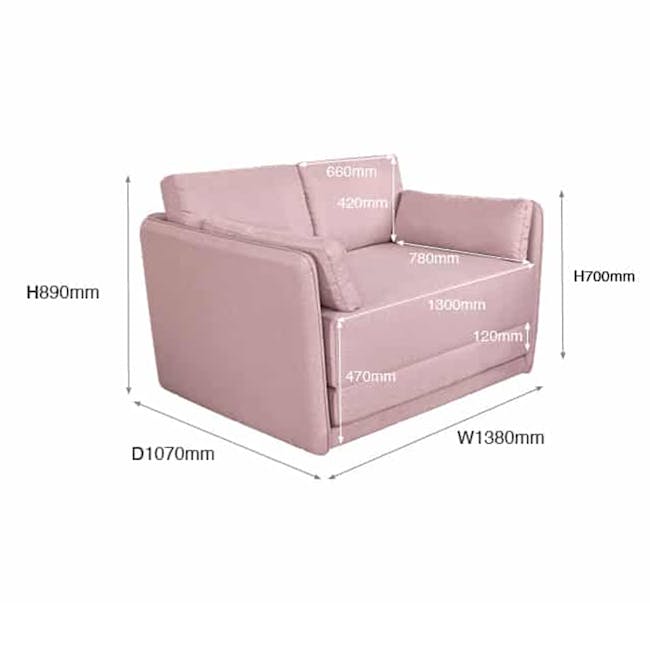 Greta 1.5 Seater Sofa Bed - Teal - 10