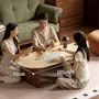 Amie Drawer Coffee Table 1.05m - Walnut, Travertine (Sintered Stone) - 7
