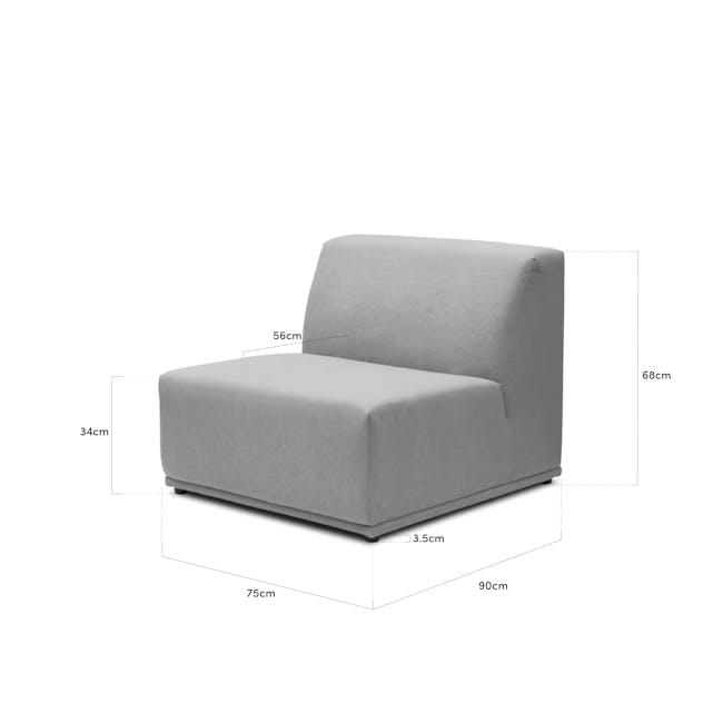 Milan 4 Seater Corner Extended Sofa - Ivory (Fabric) - 27