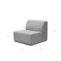 Milan 4 Seater Sofa with Ottoman - Ivory (Fabric) - 20