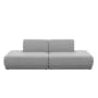Milan Duo Extended Sofa - Slate (Fabric) - 0