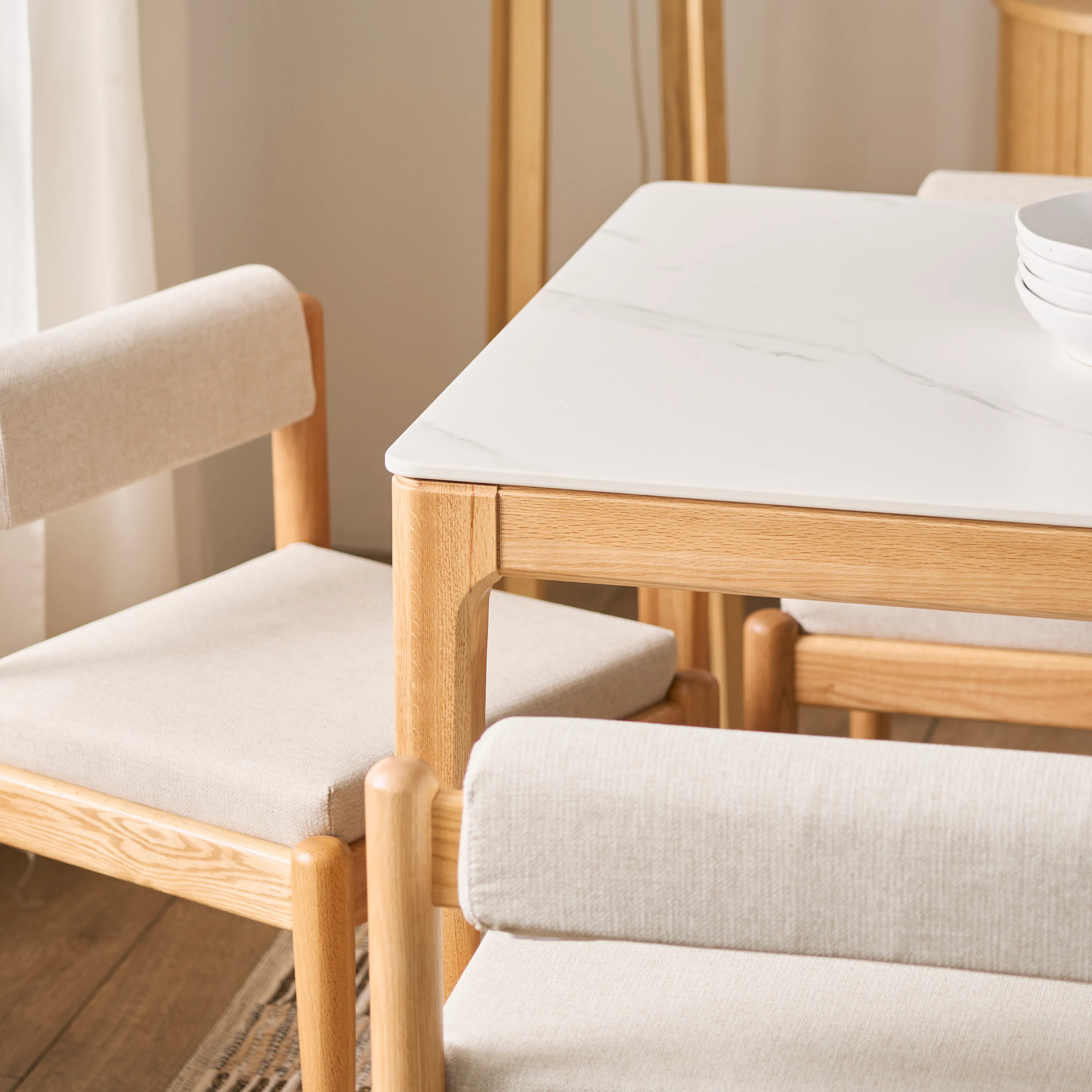 Adelyn Dining Table 1.4m - Oak (Sintered Stone) - 7