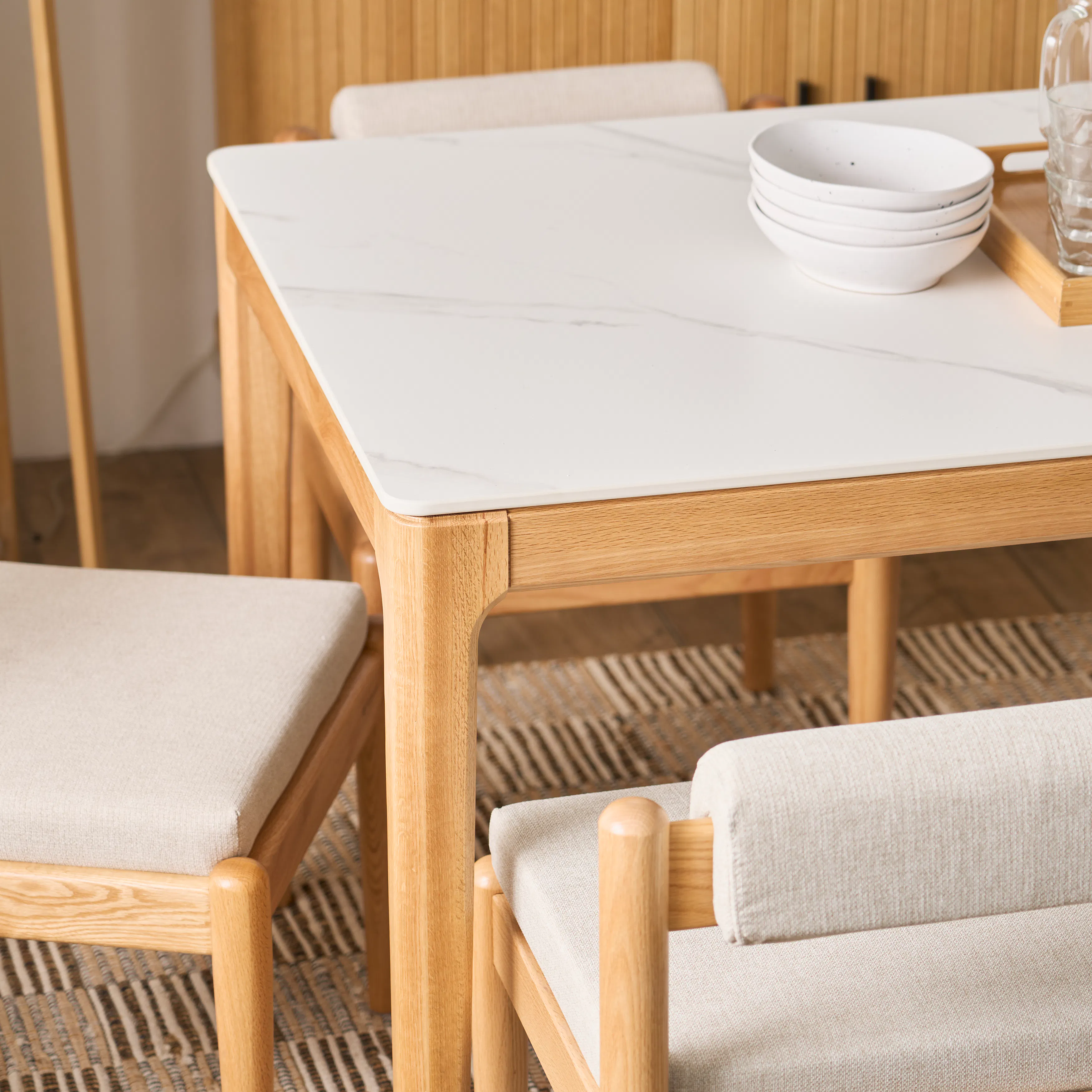 Adelyn Dining Table 1.4m - Oak (Sintered Stone) - 9