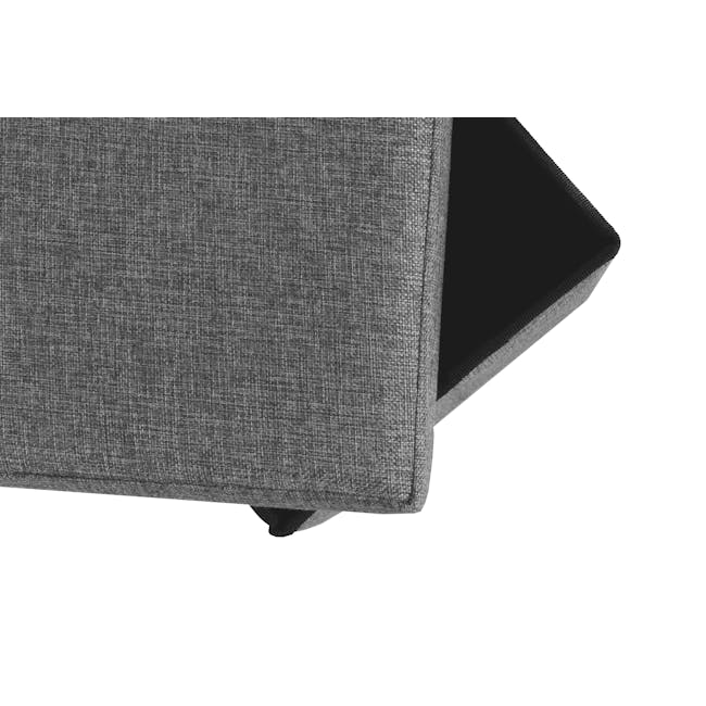 Domo Foldable Storage Cube Ottoman - Grey - 3
