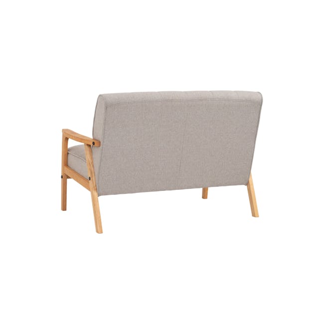 Tucson 2 Seater Sofa with Tucson Armchair - Natural, Dolphin Grey (Fabric) - 8 - Modern minimalist sofa, light gray fabric