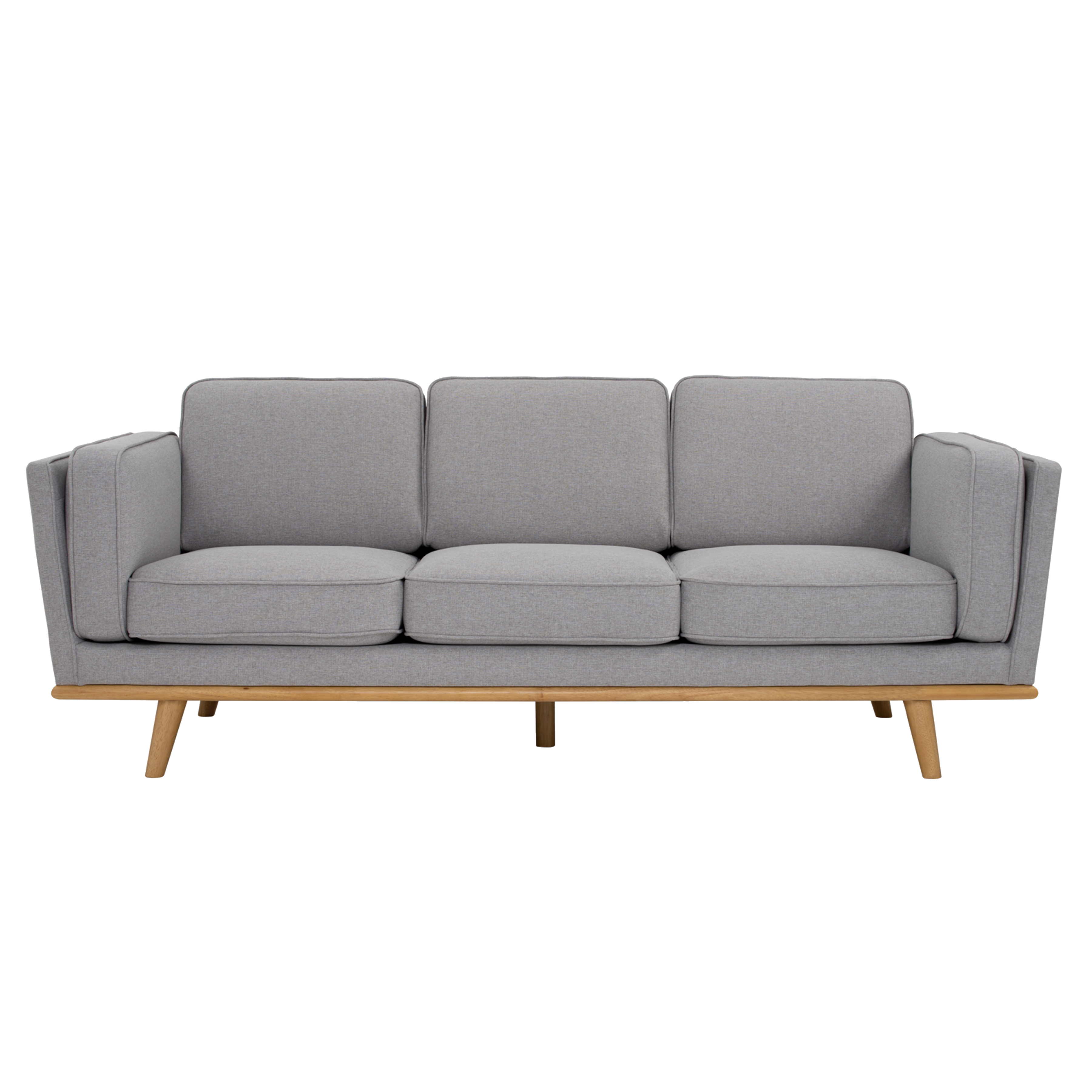 Carter 3 Seater Sofa - Natural, Light Grey (Fabric)