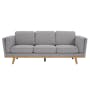 Carter 3 Seater Sofa - Natural, Light Grey (Fabric) - 0
