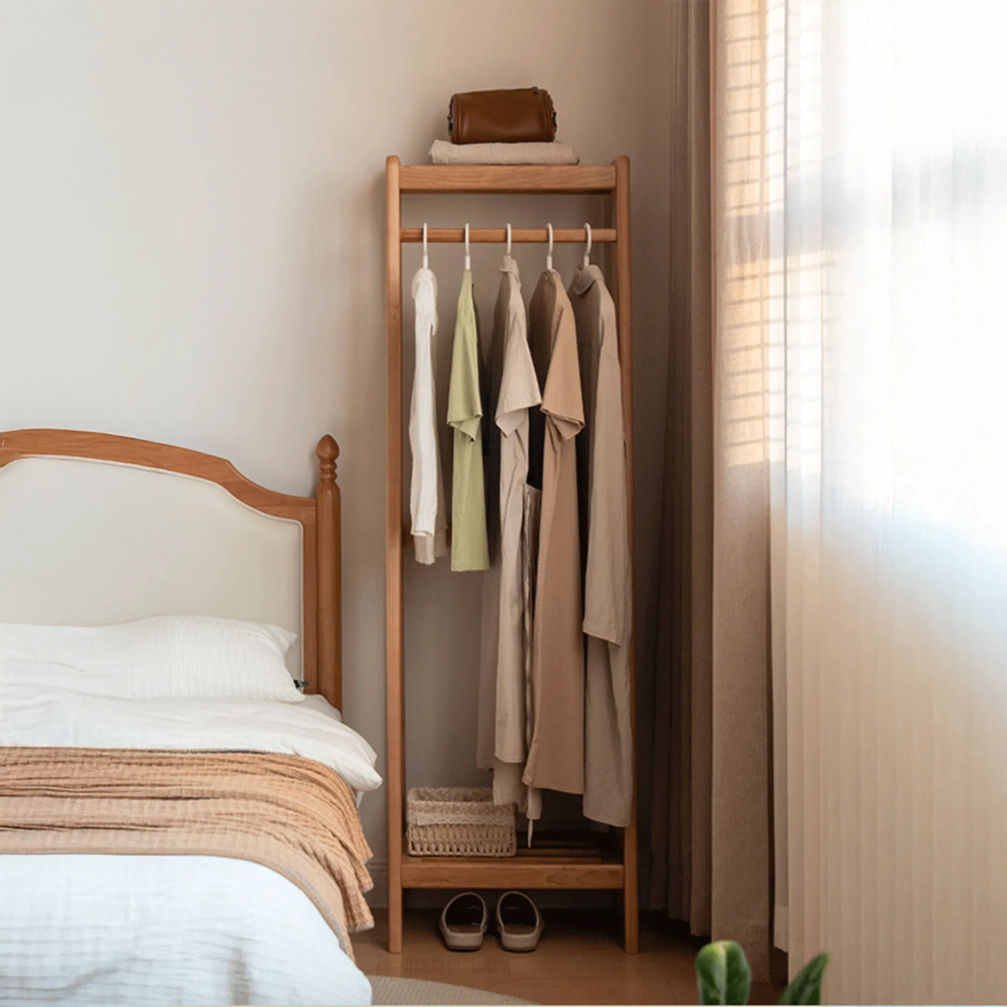 Tyen Clothes Rack 0.9m - Oak - 14