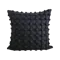 Dainie Textured Puffed Grid Cushion - Black