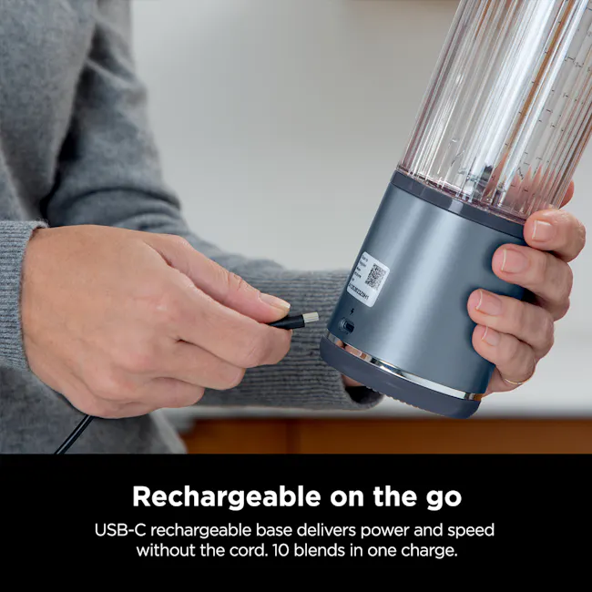 Ninja Blast - Cranberry - 4 - Rechargeable on the go, USB-C rechargeable base delivers power and speed without the cord. 10