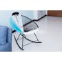 Frank 3 Seater Sofa in Denim with Acapulco Rocking Chair in White, Black, Robin Blue Mix - 12